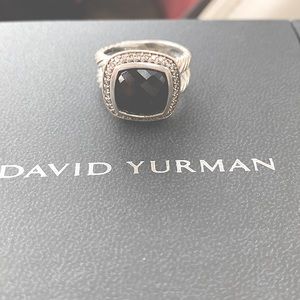 David Yurman Albion® Ring with black onyx and Pavé Diamonds